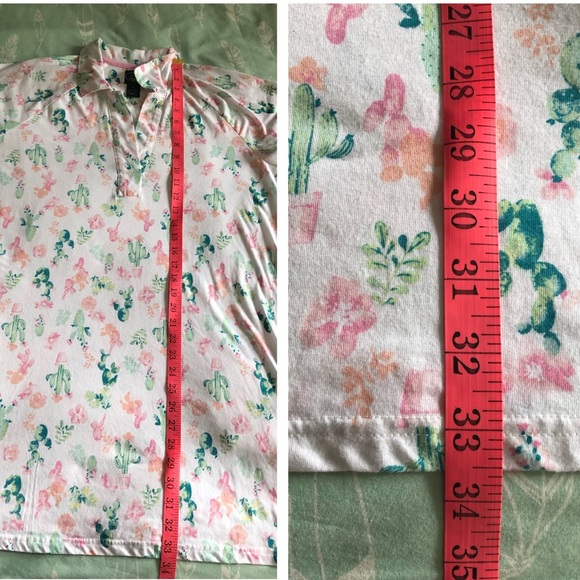 Laura Ashley cactus print nightshirt - size Large - Picture 15 of 16